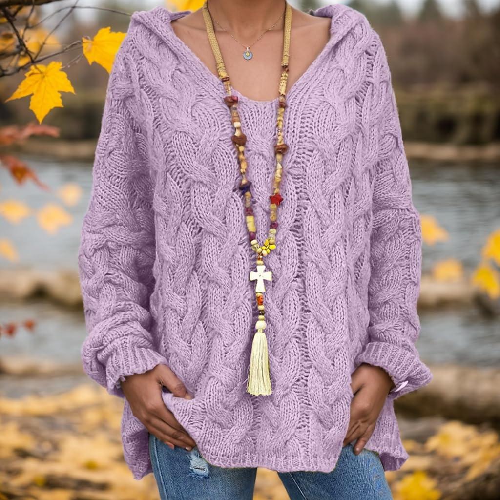 Women's Fashionable Long-sleeved Woven Floral Pullover Knitted Sweater Sweater Top