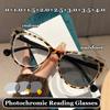 Women'S Fashionable Cat-Eye Photochromic Reading Glasses Men'S Blue Light Blocking Eye Protection Reading Glasses 0 To +4.0