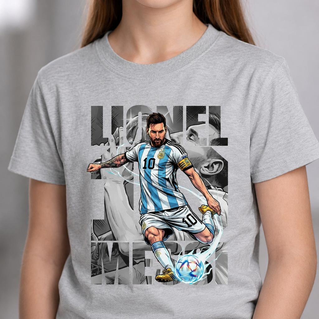 T-shirt Grafica con Ritratto di Messi 2026 Streetwear Estivo Adatta Sia a Unisex Che a Unisex T-shirt Esclusiva Per i Fan del Calcio di Messi