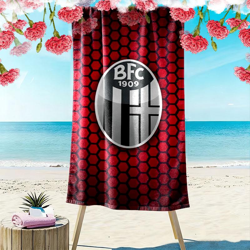Asciugamano da Spiaggia Stampa Bologna FC 1909, Asciugamano Grande Morbido Asciugatura Rapida per Spiaggia Campeggio Nuoto