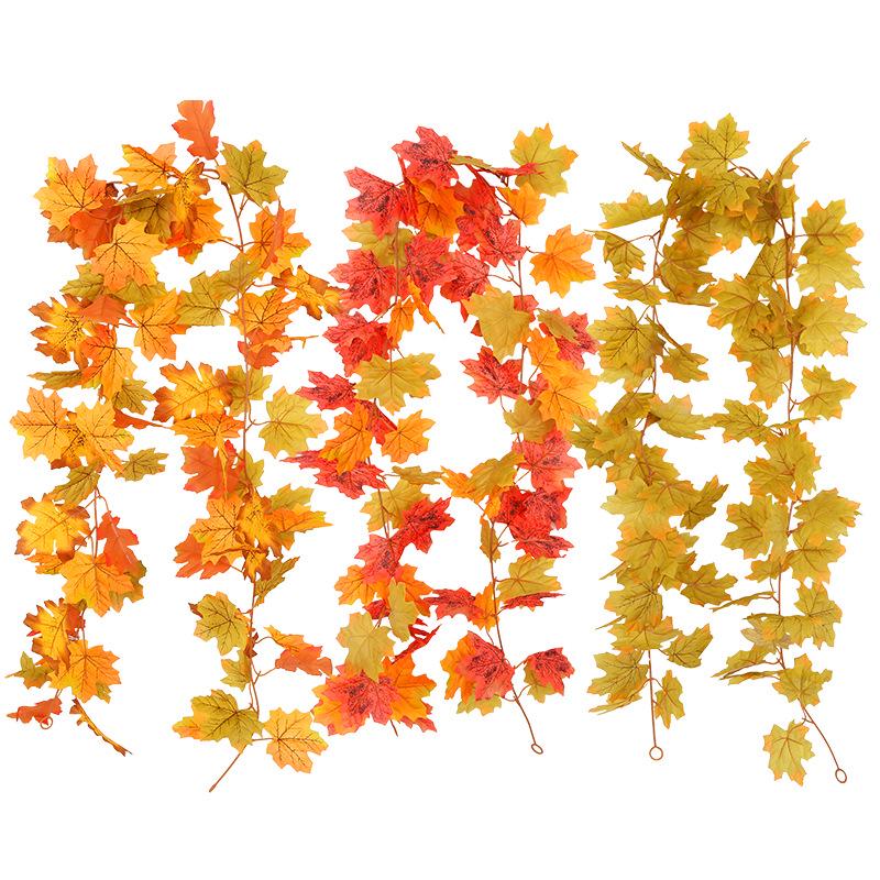 Autumn Maple Leaf Vine Hanging - Festive Decor for Halloween & Christmas