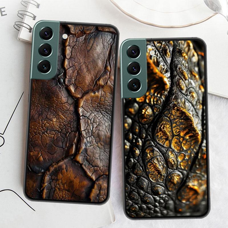 Crocodile Skin Phone Case For Samsung Galaxy S22 S25 Ultra S21 S10 Plus S26 Edge S20 S23 S24 FE Cover Silicone Soft TPU Clea