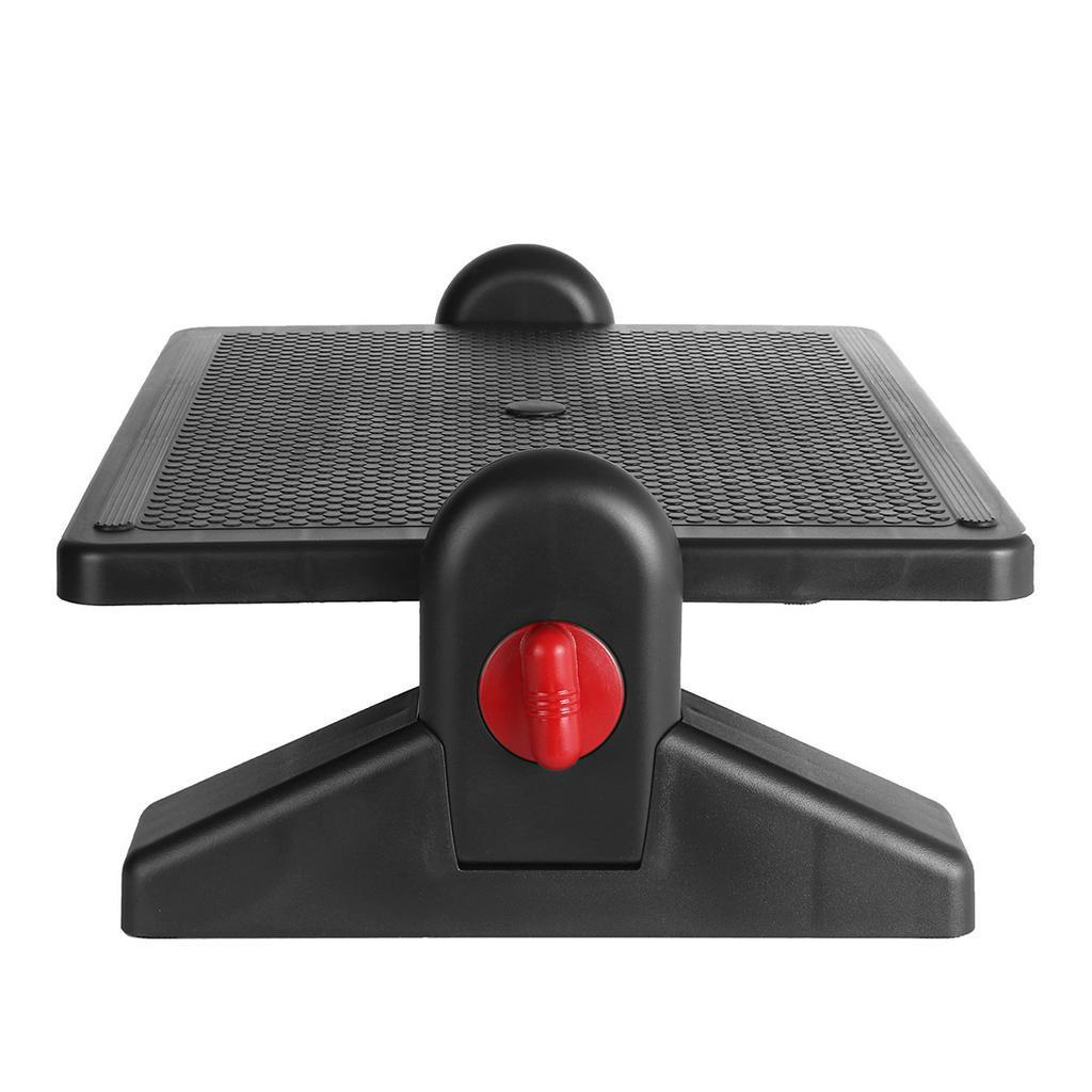 Adjustable 16.3x11.8" Angle and Height Office Foot Rest Stool for Under Desk Support 2-Level Height Adjustment Black Ergonomic Footrest