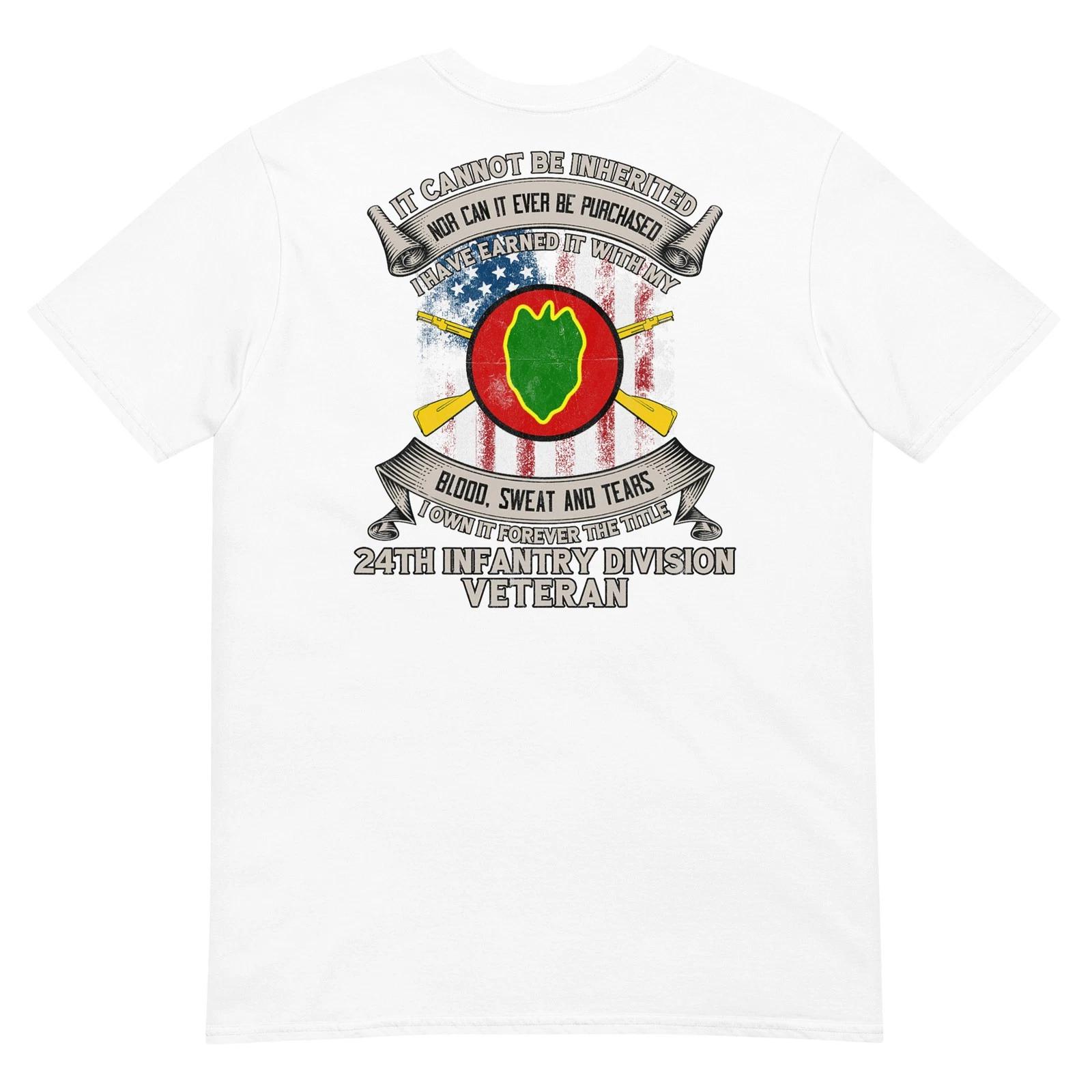 24th Infantry Division Veteran Fort Stewart Georgia Gift Tee ( On Back ) T-Shirt S