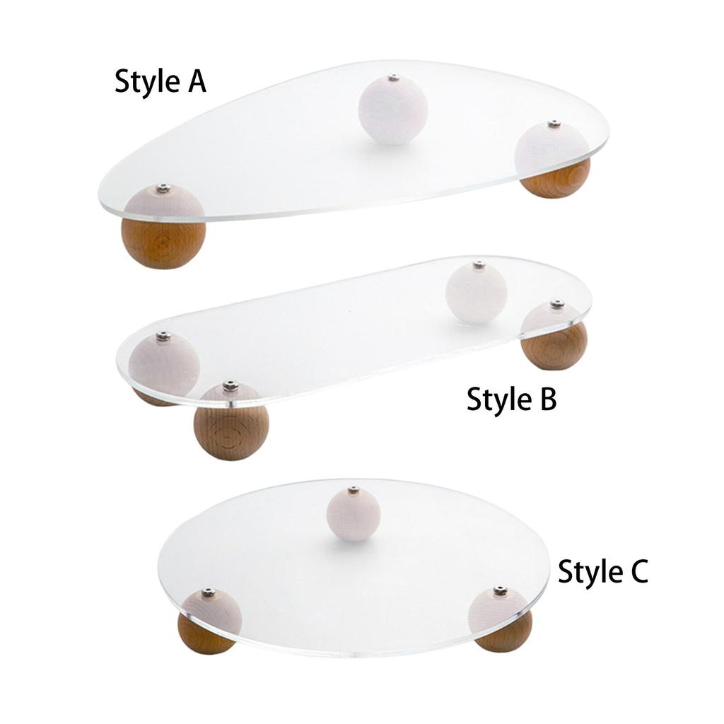 Acrylic Storage Plate Multipurpose Modern Organizer, Home Decor Transparent Tray Rack for Living