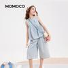 MOMOCO Boy's Summer Thin Denim Two-piece Set