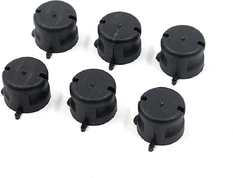 6pcs PVC Surfboard Tail Rudder Groove Fin G5 Tail Rudder Round Cup With Screw Key Wrench black #1