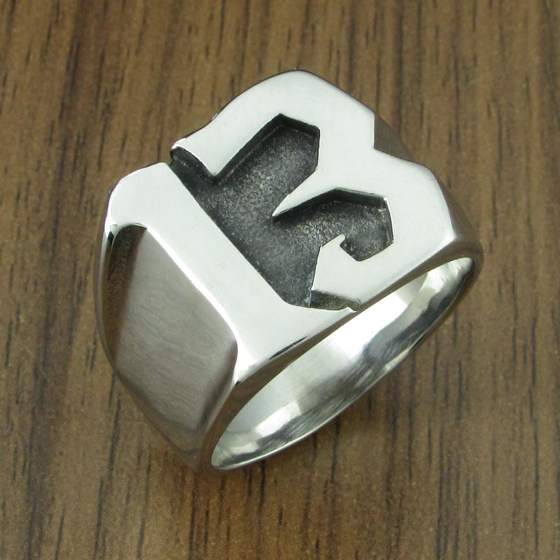 

Punk US Size 7-15# 316L Stainless Steel Number 13 Letter Biker Ring Jewelry 7