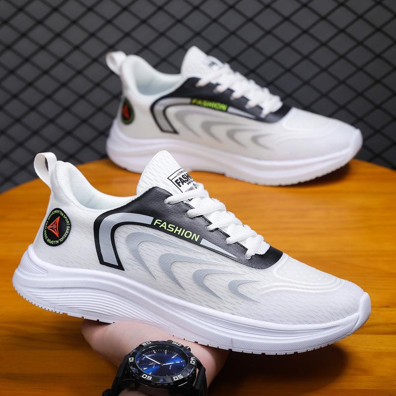 

2023 летняя новая модная обувь для пар, дышащая спортивная обувь с сетчатой ​​поверхностью, легкая мягкая подошва для мужчин и женщин, одинаковые кроссовки 44 белый