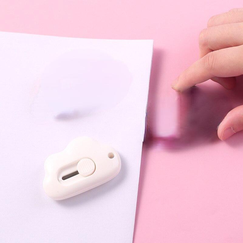 

Милый универсальный нож с ветром, открывалка для конвертов, мини-портативный художественный нож для детей, студенческие канцелярские принадлежности, школьные канцелярские принадлежности 6*4cm белый