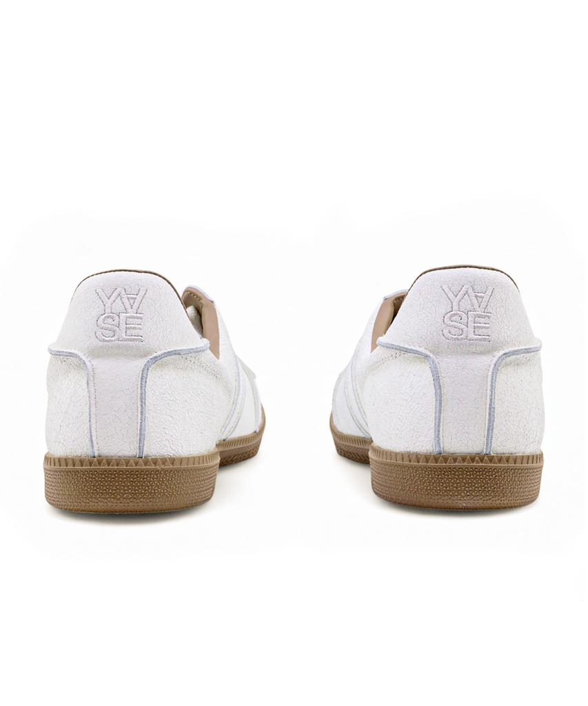 Yase Reverse Vintage Leather German Army Sneakers White