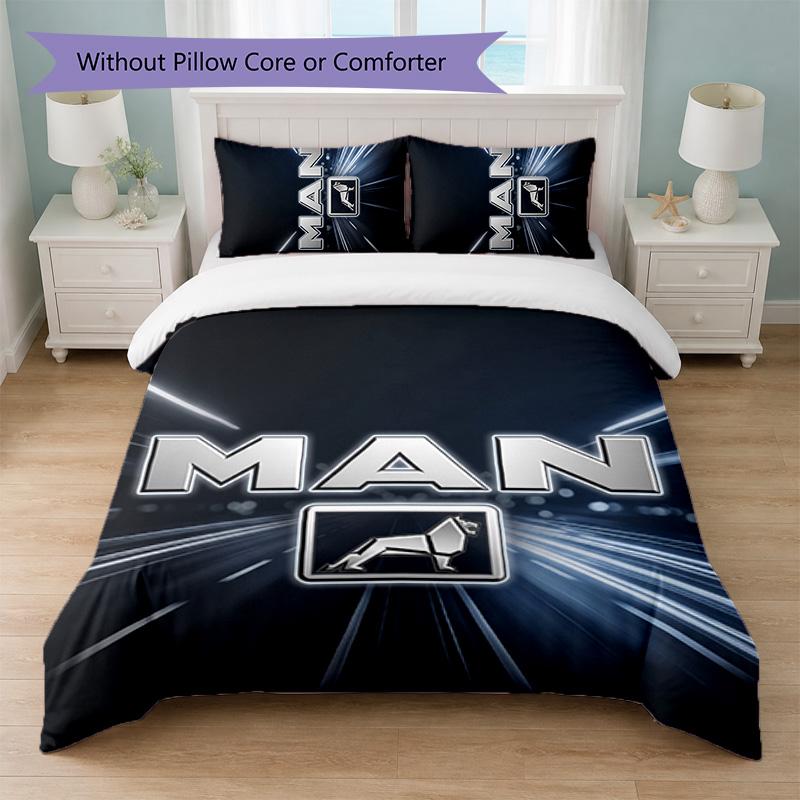 Man truck Print 3Pcs Bedding Set