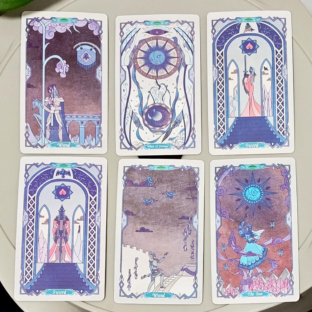 Broken Mirror Tarot Deck: 78 Cards Waite-Smith System, Unique Geometric Art for Beginners & Pros 10.3x6cm Travel Size