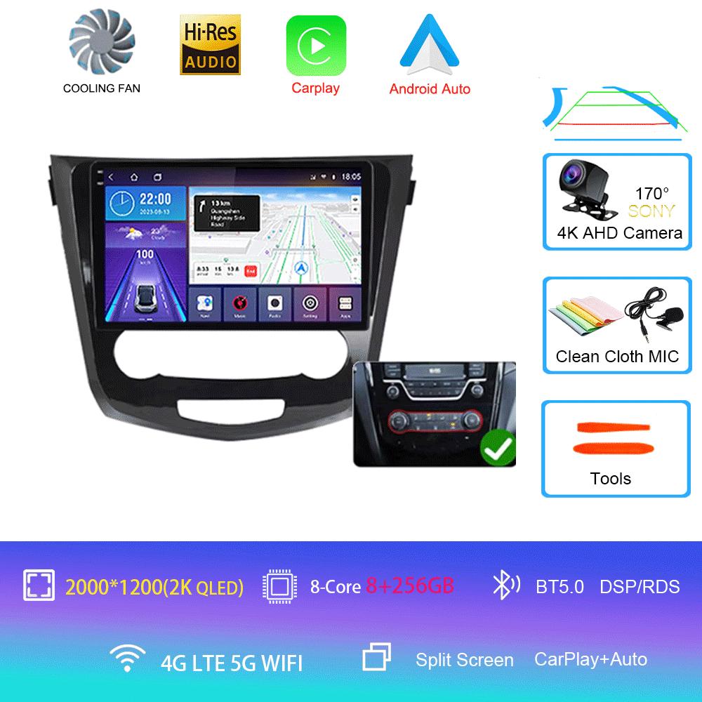 Android14 For Nissan Qashqai J11 Nissan X Trail T32 2014 - 2017 2Din Stereo Autoradio Carplay Car Radio Multimedia Video Player