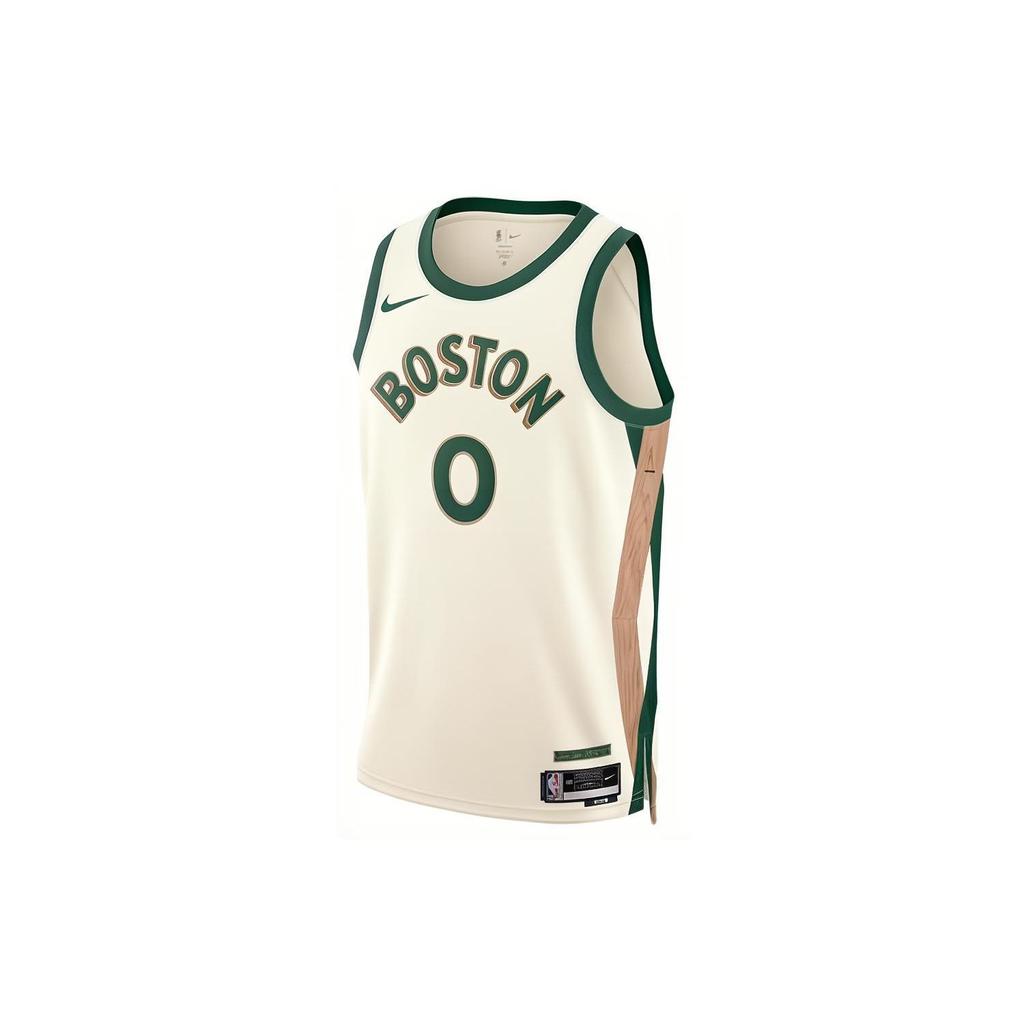 Nike NBA Jayson Tatum No. 0 Boston Celtics City Edition Swingman Jersey Men Jersey White DX8488-133