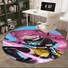 1pc Anime Design Round Carpet - "Ninja Hunters" Chair Mat for Office, Home Decor, Living Room, Bedroom, Game Room - Non-Slip Flooring Protection.J042