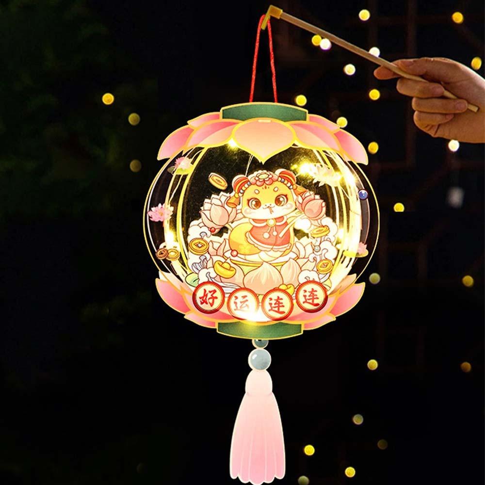 Transparent 2025 Snake Year Portable Lantern Traditional Spring Festival Supplies  Lantern Festival
