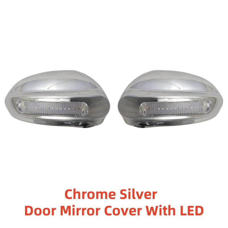 Car Chrome Rearview Accessories Plated Side Mirror Cover With LED Trim Paste Style For Honda City Fit Jazz 2003 2004 2005 2006