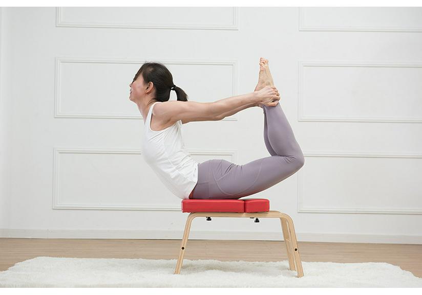 Wooden Yoga Inversion Bench for Shoulderstand and Handstand Assistance