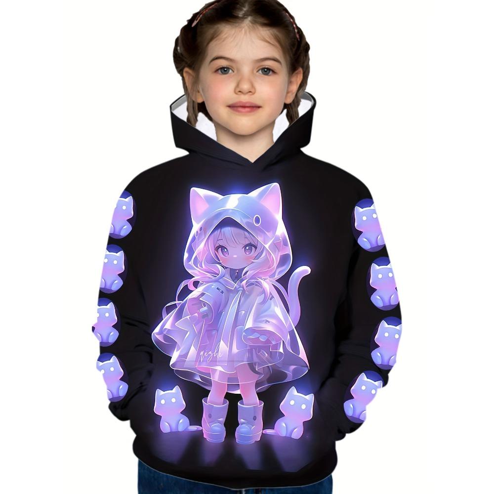 Kids Clothes Girl Hoodies Long Sleeve Cartoon Comic Girl Print Spring Autumn Children Clothes Girl Kawaii Tops Children s Clothing 100