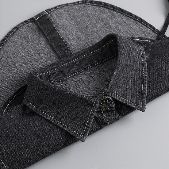 Denim Fake Collar Lapel Women Easy Button-On Shirt Collar Sweaters Dresses Jackets Layering Accessory