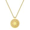 Kinitial Stainless Steel Dark Souls Warrior of Sunlight Pendant Necklace Trendy Round Charm Sun Jewelry For Friends Bijoux Femme