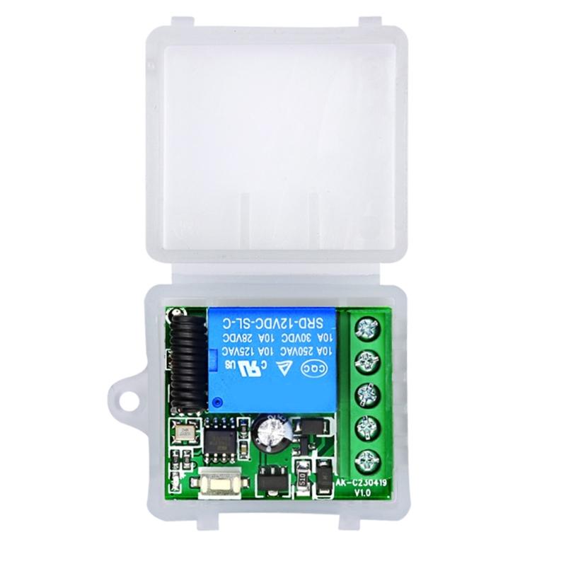 433MHz DC12V 10A 1 Channel 1Ch Wireless Relays RF Remote Control Switches Heterodyne Receiver Module