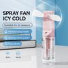 Handheld Spray Fan with Powerful Motor Strong Airflow 4 Speeds Low Noise Rechargeable Personal Small Pocket Fan