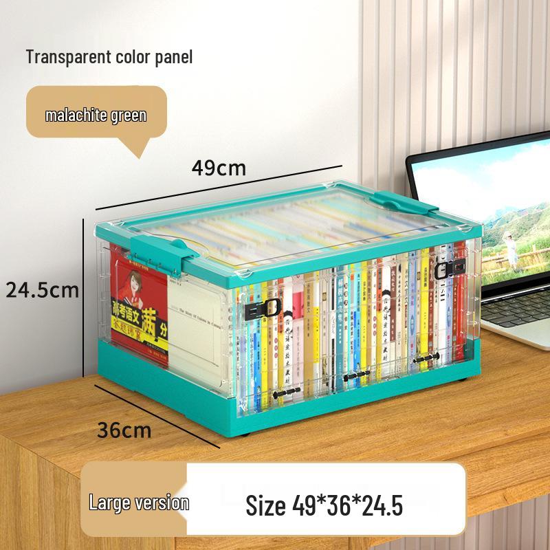 Large Foldable Three-door Student Book & Clothing Organizer Box