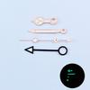 GMT NH34 Watch Hands Rose Gold 4Pins Fit NH34A Movement Blue Green Luminous Pointers Gmt-Needles Mod for Seiko Mod Parts