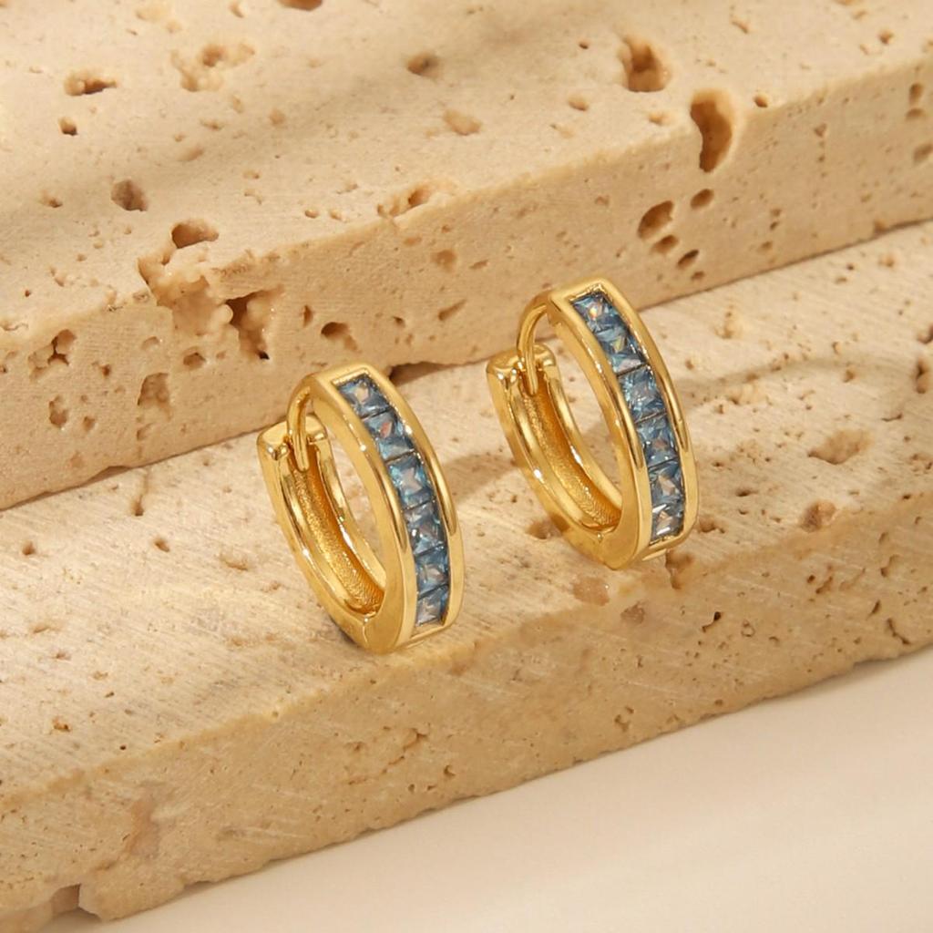 18K Gold Plated Geometric Zircon Ear Cuffs - Luxury Minimalist Women's Earrings