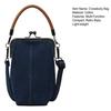 Denim Crossbody Phone Pouch Women Kiss-Lock Purse Retro Handbag with Top Handle Adjustable