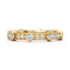 Moonstone Eternity Band Ring -925 Sterling Silver Gold Vermeil