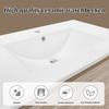 Bathroom Sink Cabinet with Drawer Modern Natural White Wood Grain Heavy Duty Lavatory Wall Mount Wash Basin Vanity Cabinet