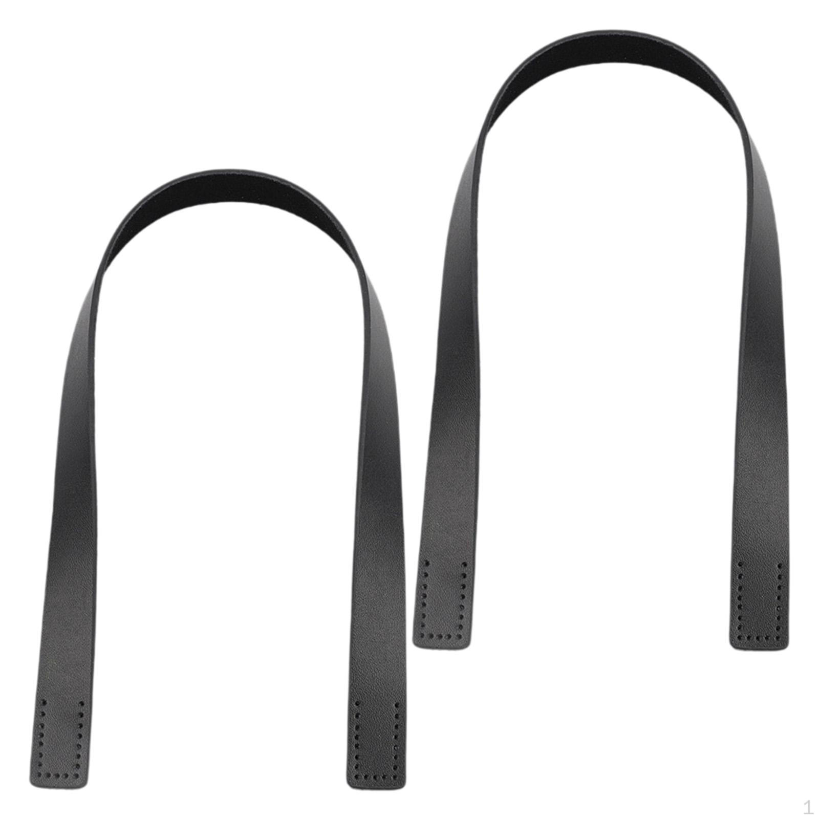 

2 Bag Straps, Shoulder DIY Top Handles, Replacement for Handbags, Purses, Woven Bags, Tote чорний