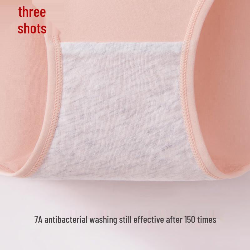 Threegun Women's 7A Antibacterial Cotton High-Waist Briefs (3-Pack)