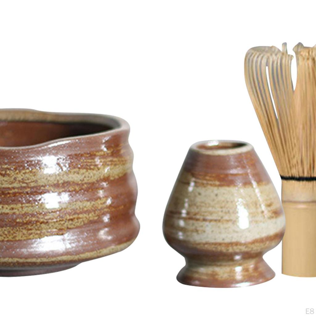 Handmade Matcha Whisk Set, Holder for Kithen Home Dining Room Teahouse