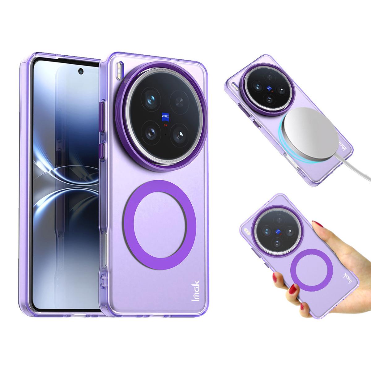 

IMAK For vivo X200 Ultra 5G Magnetic Case Candy Color Anti Drop TPU + PET Back Cover F