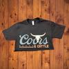 Coors and Cattle Women's Short Sleeve Crop Top In Black