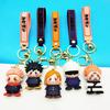 3D Soft Rubber Anime Keychain, Jujutsu Kaisen Demon Slayer Naruto Universal Key Ring