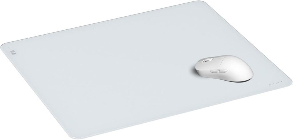AIM1 Murakumo Glass Gaming Mouse Pad, Control Type, 420 X 500mm, White