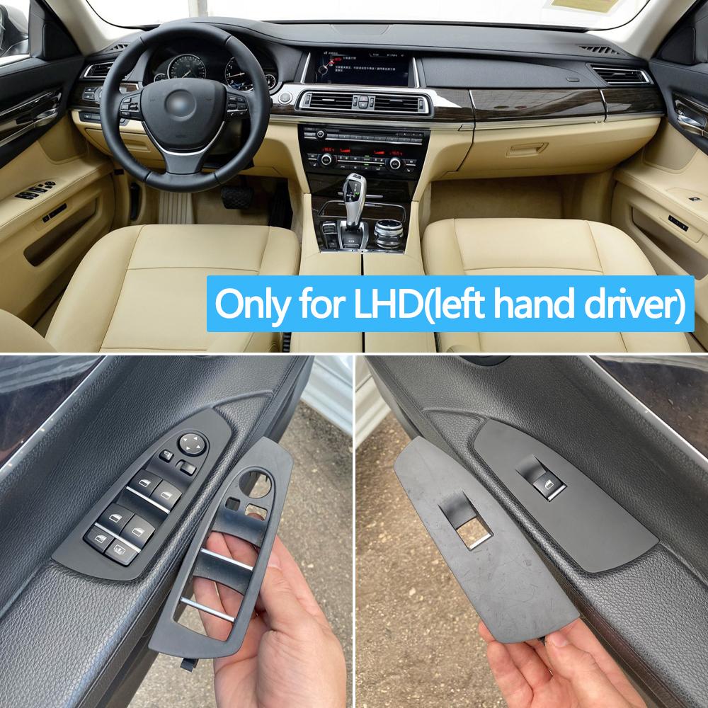 LHD, comutator de control al ferestrei ușii din față a mașinii, capac ornamental al panoului cadru exterior pentru BMW Seria 7 F01 F02 730 735 740 745 750 760