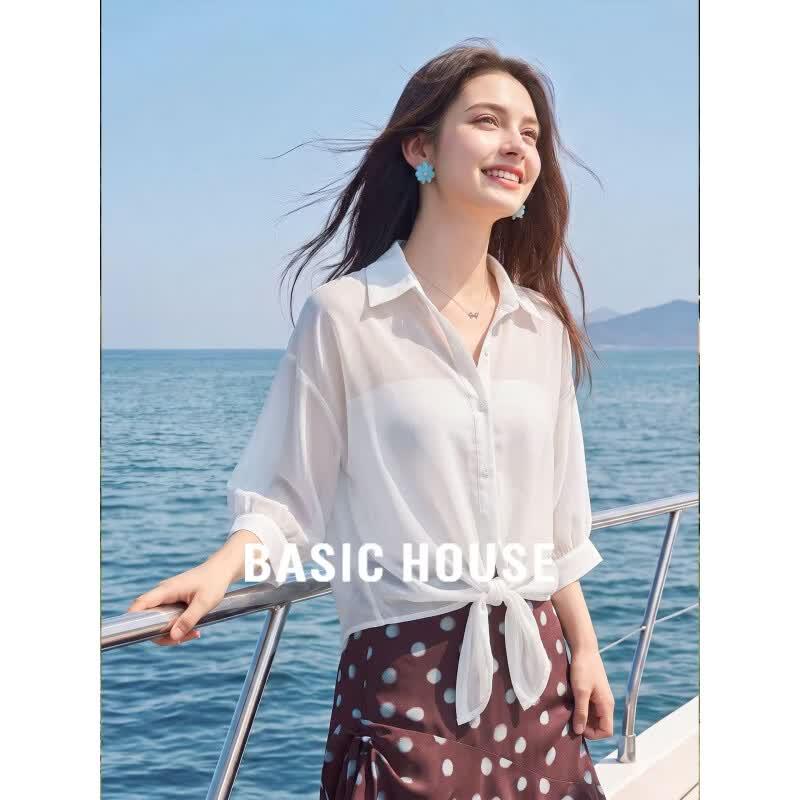 Basic House Women s Ice Silk Sun Protection Cardigan One Size