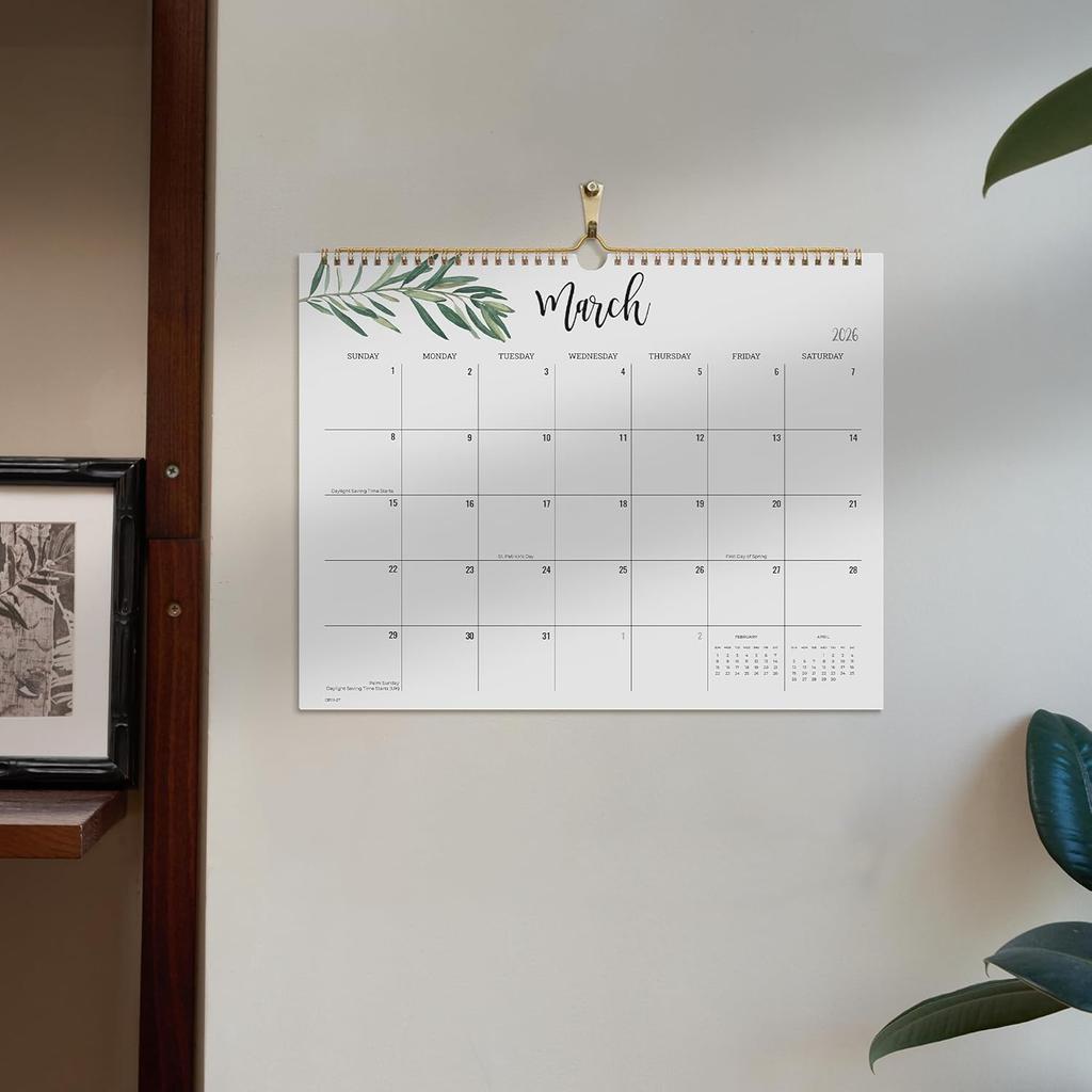 2026 Wall Calendar, Cabbrix Monthly Wall Calendar 2026 Runs from January 2026 to December 2026, Wirebound,15 x 12 Inches