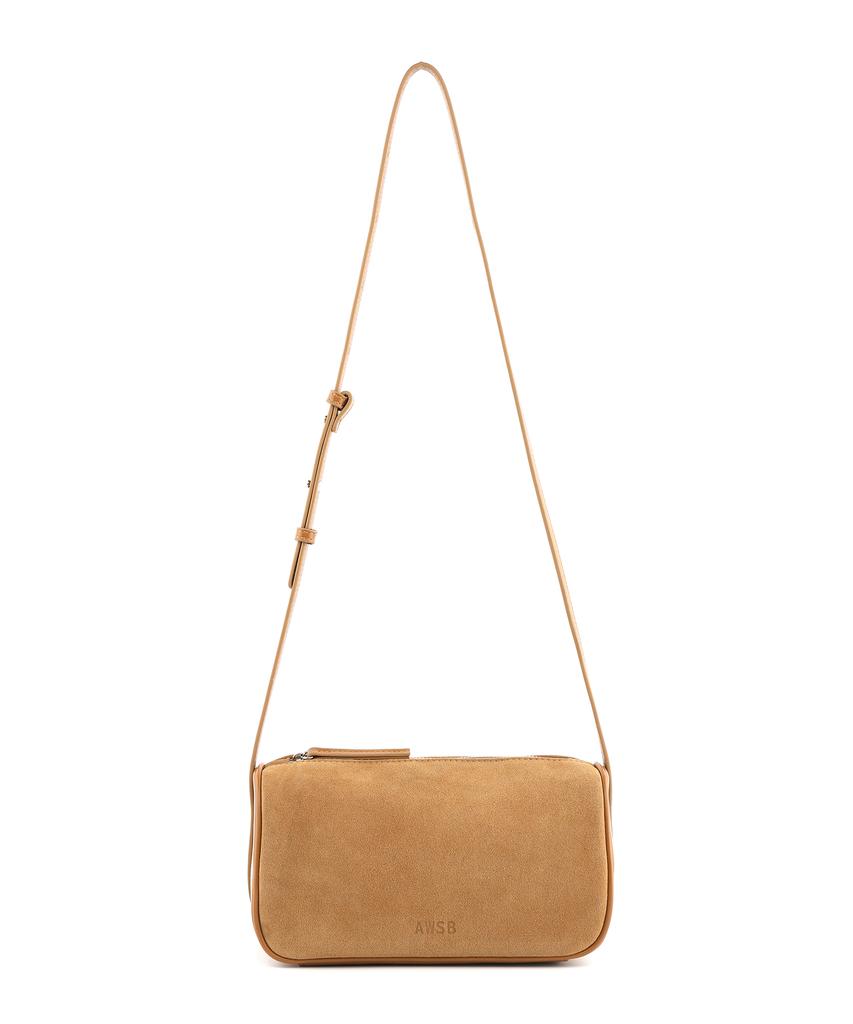 Monsac Chloe Shoulder & Crossbody Bag Medium Suede Beige Ap11-2615-Gs