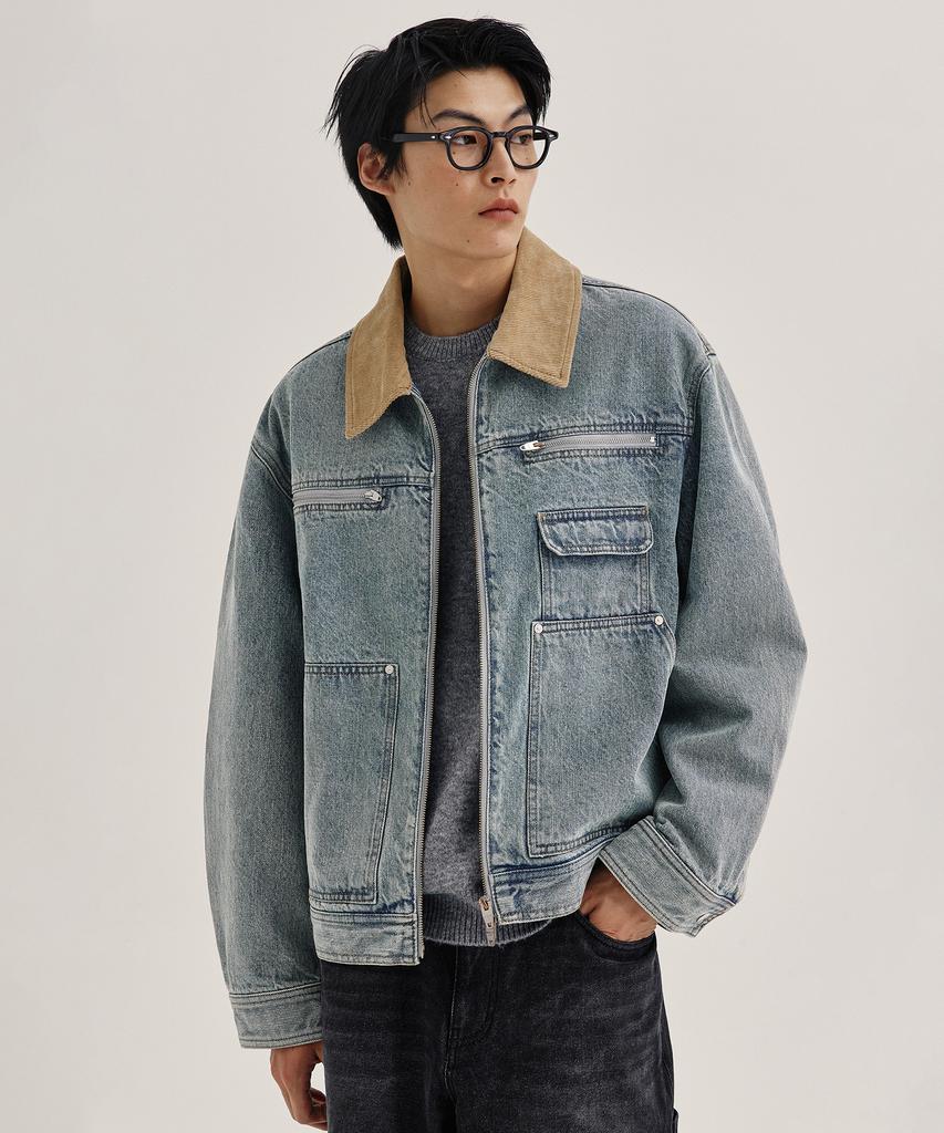 Kiimuir Denim Work Jacket_Sky Blue