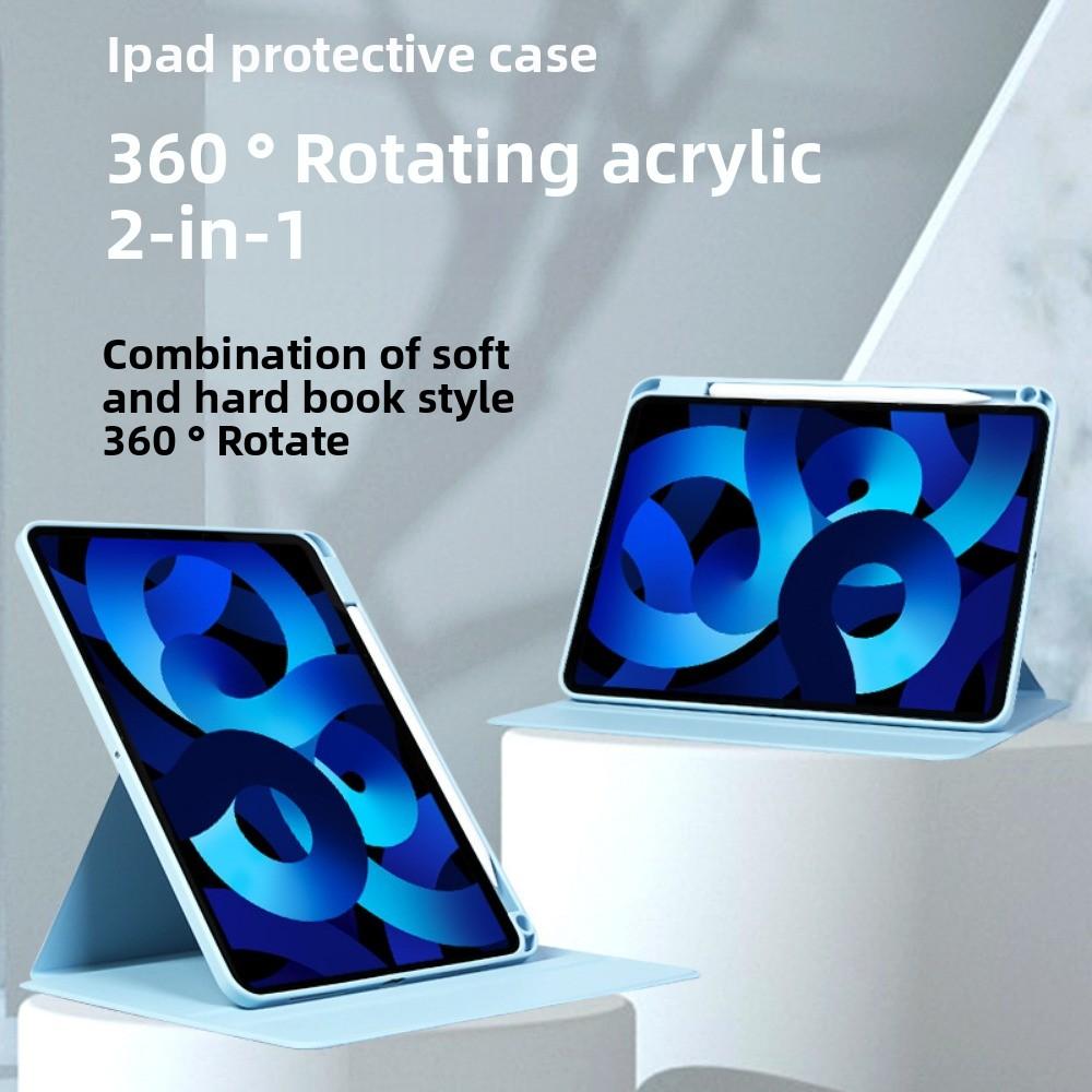 Skórzane etui na 2024 iPad Pro 11 iPad Air 11 Pokrowiec ze stojakiem obrotowym z akrylowym tyłem 10.2 12.9