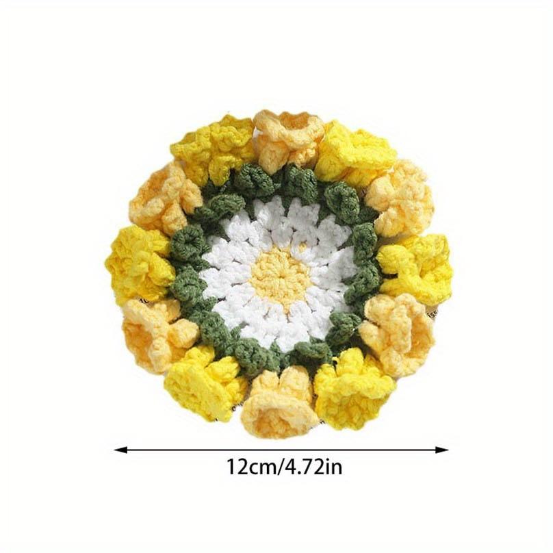 Porta-copos Flower Weave Tapete de Mesa Antiderrapante Suportes para Copos Jogo de Mesa Placemat Acessórios de Cozinha Porta-copos