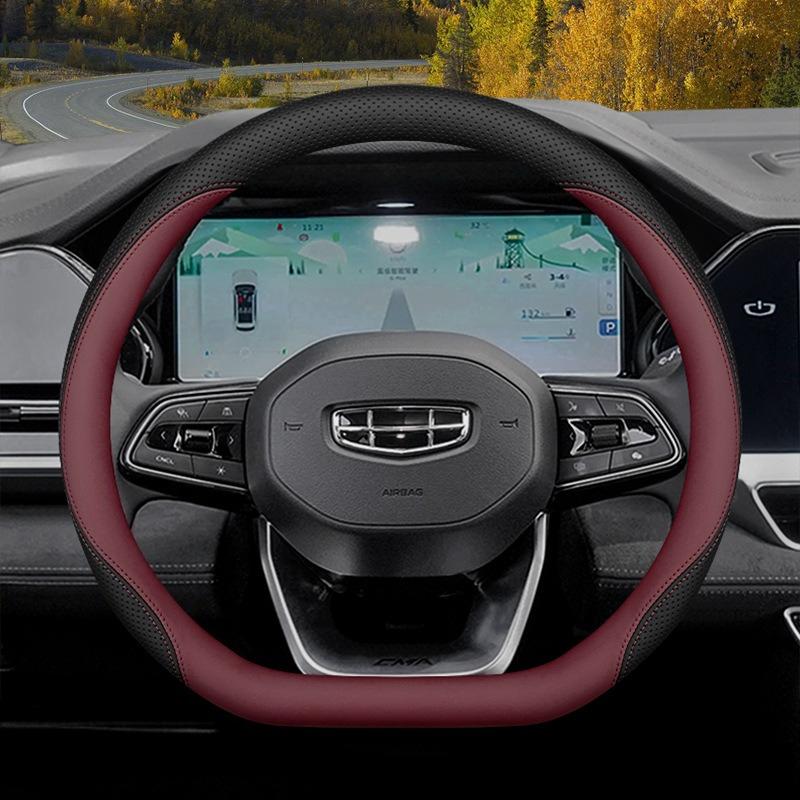 2026 For GEELY Luxury Steering Wheel Cover Nappa Leather Fit Preface Starray EX5 A7 Starshine 6 Starshine 8 M9 Car Accessories
