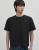 WORK ON BODY OFF (Crop) Airbit Cooling Solid Semi-Oversized Short Sleeve T-Shirt [Black]